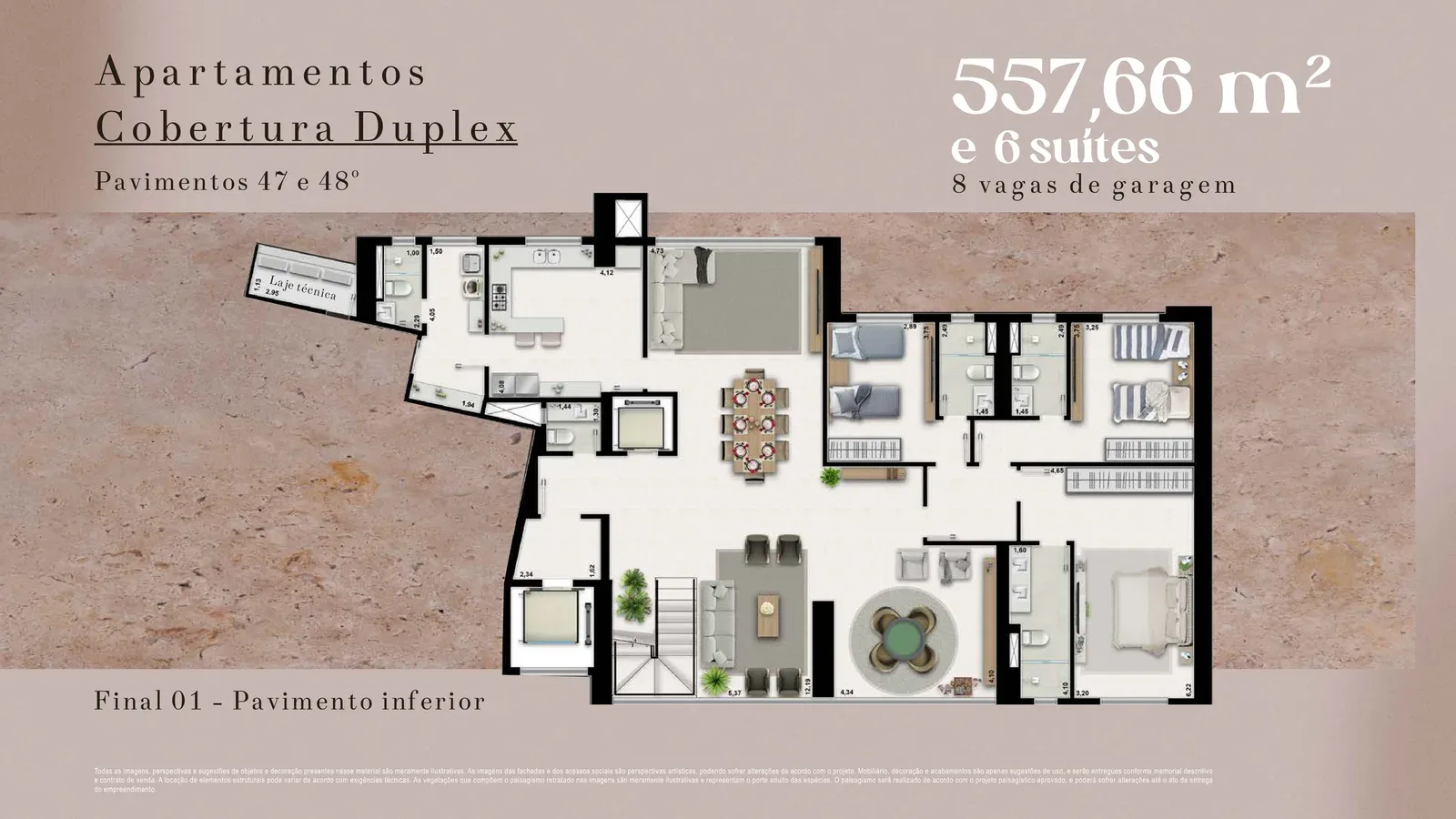Cobertura · 557 m²
