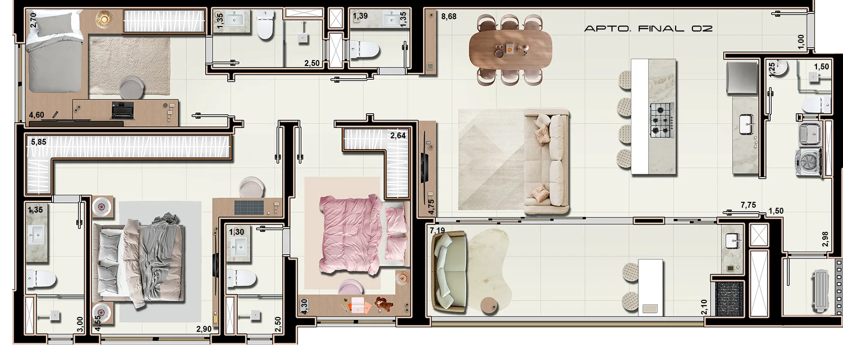 Tipo 02 · 138,16 m²