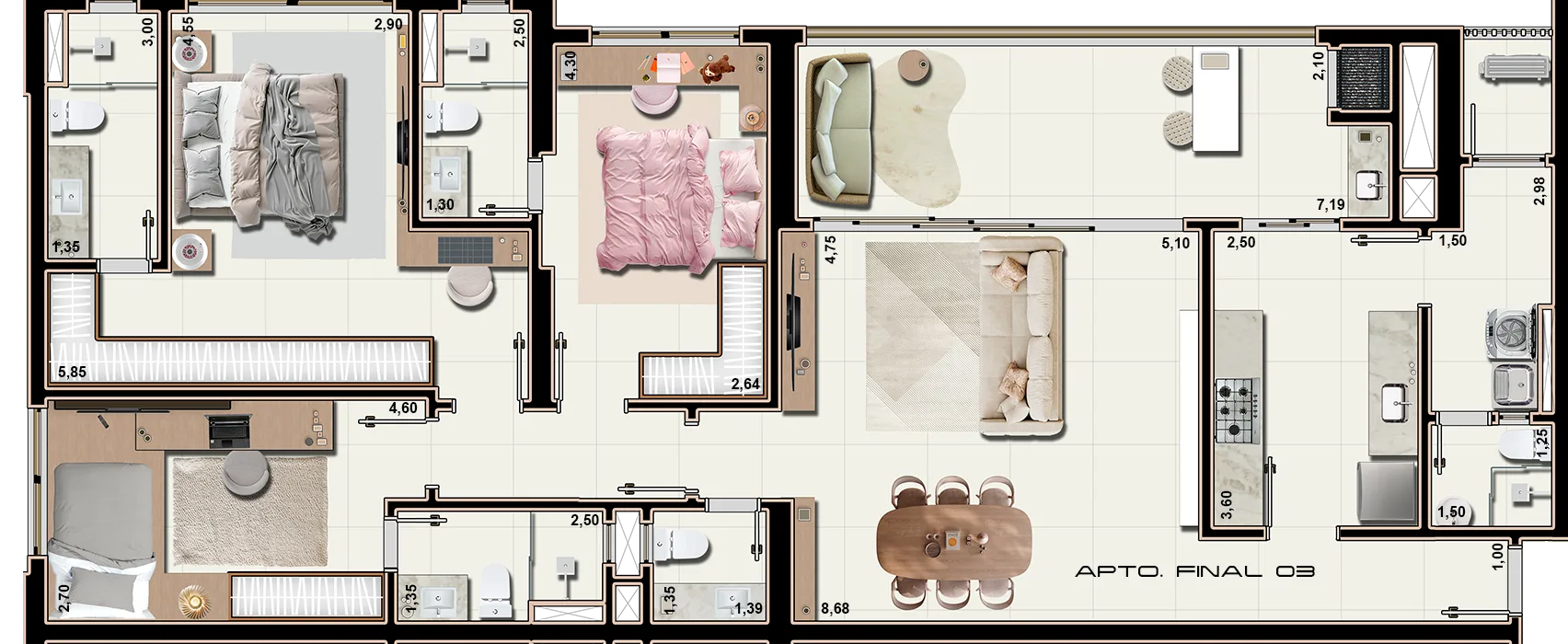 Tipo 03 · 137,81 m²